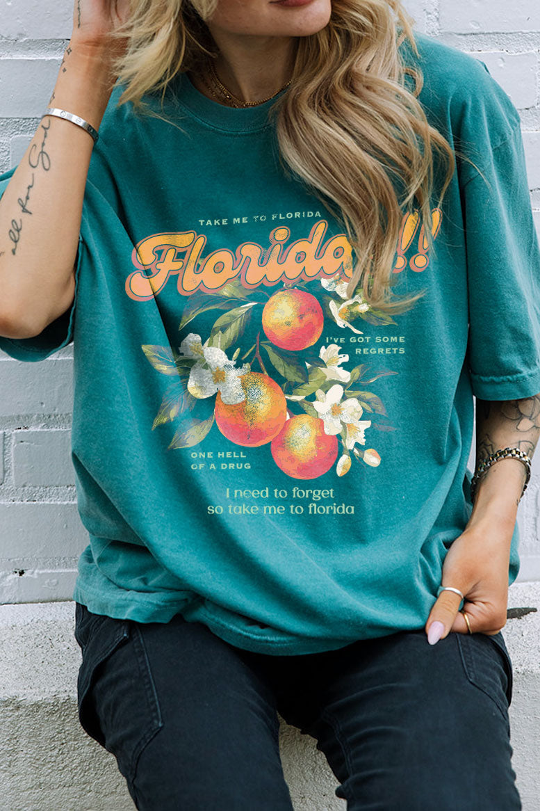Take Me To Florida Tee in Emerald