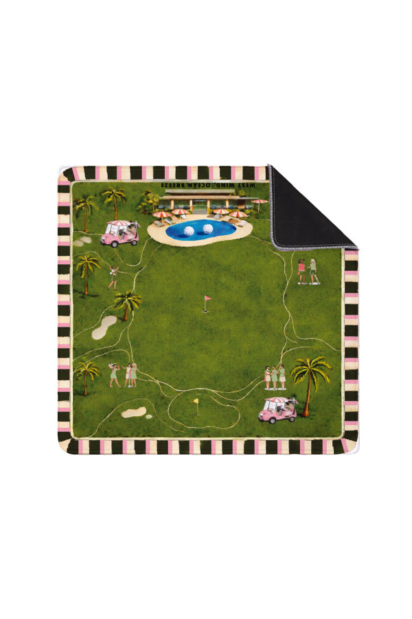 On the green golf mahjong mat 33"x33"