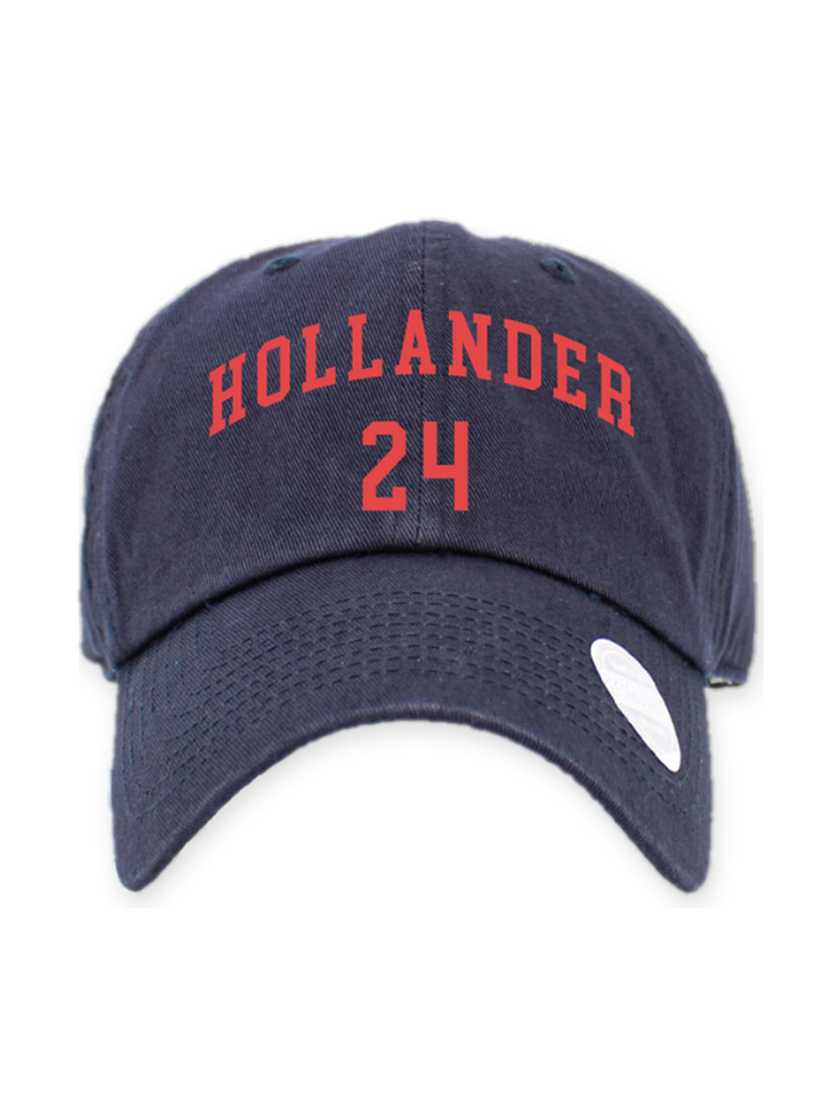 Hollander 24 Dad Hat flat lay on white, rivals-to-lovers hockey romance merch by Girl Tribe Co.