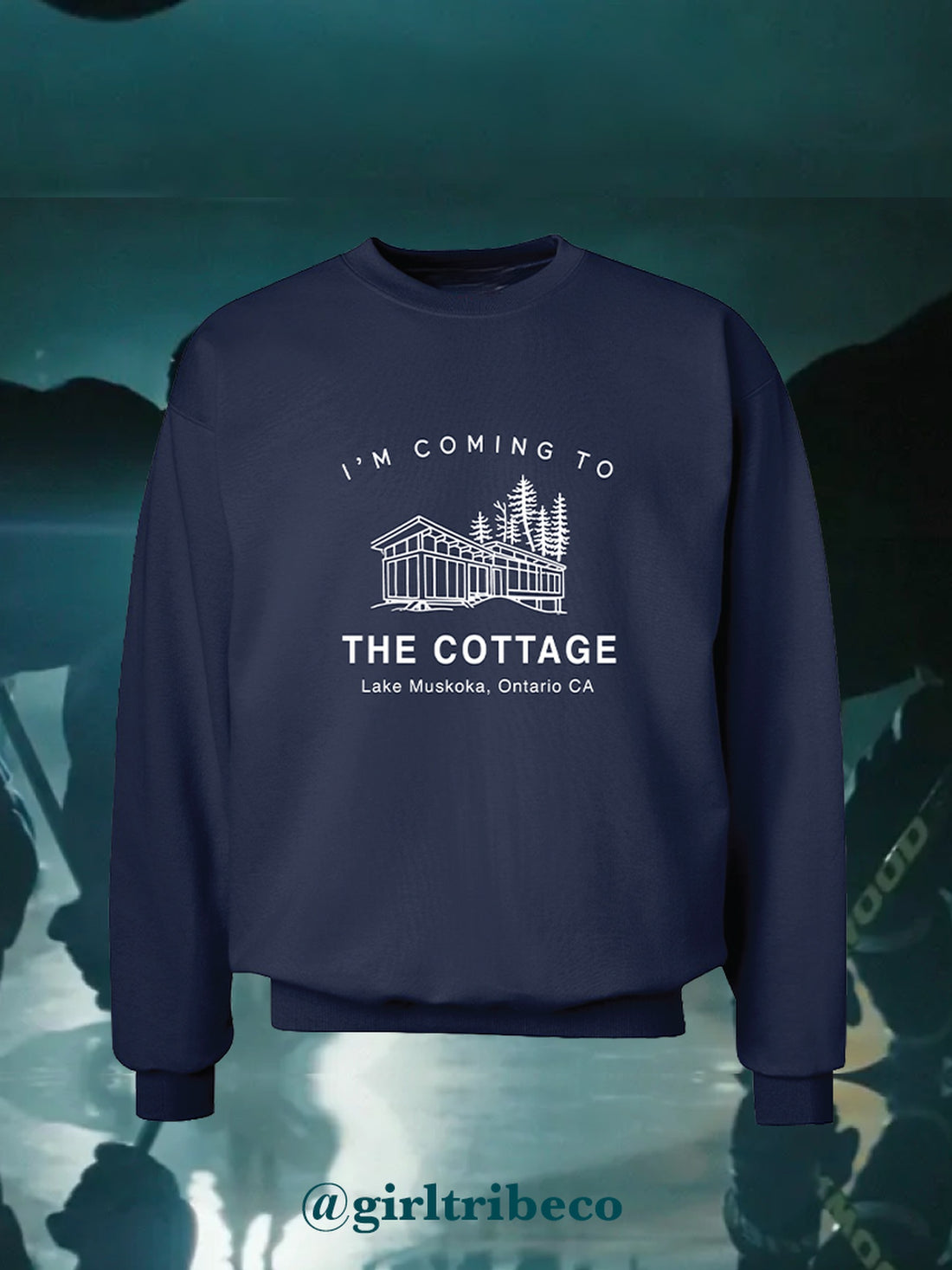 I'm coming to the cottage Sweatshirt, rivals-to-lovers hockey romance merch by Girl Tribe Co.