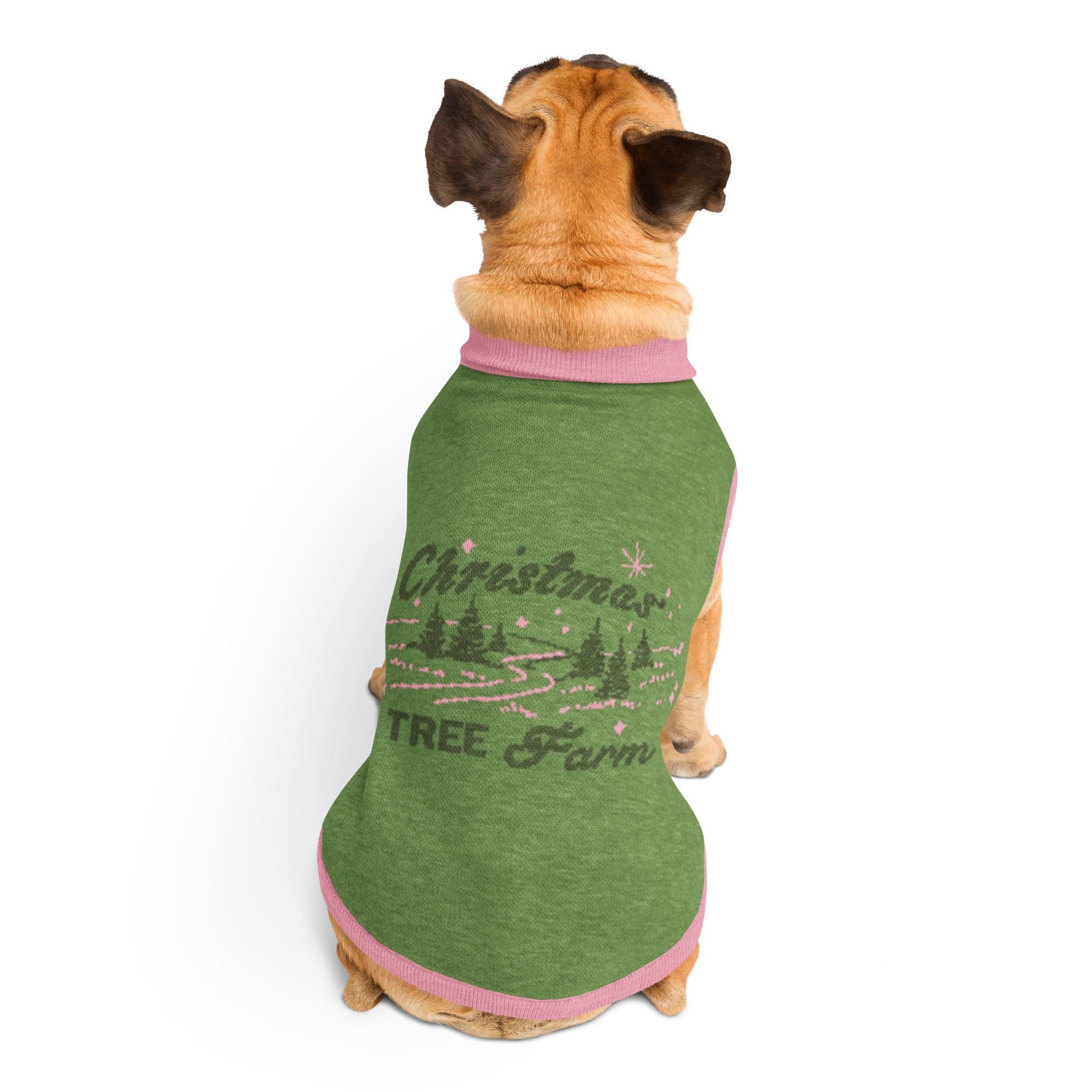 Christmas Tree Farm Knitted pet sweater