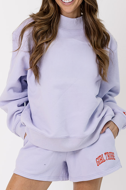 Girl Tribe Mock Neck in Lavender