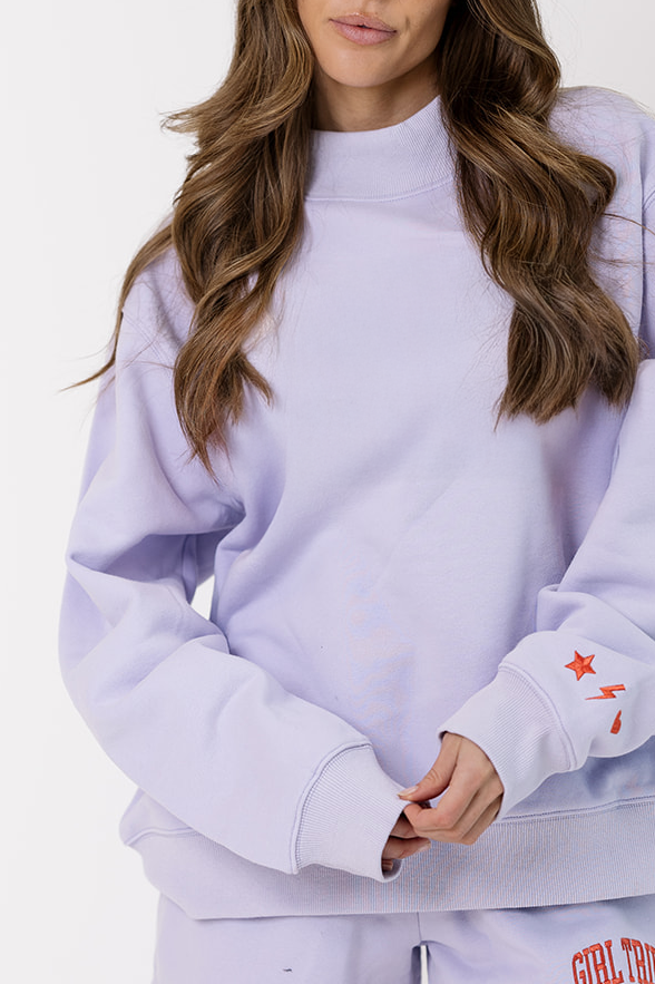 Girl Tribe Mock Neck in Lavender
