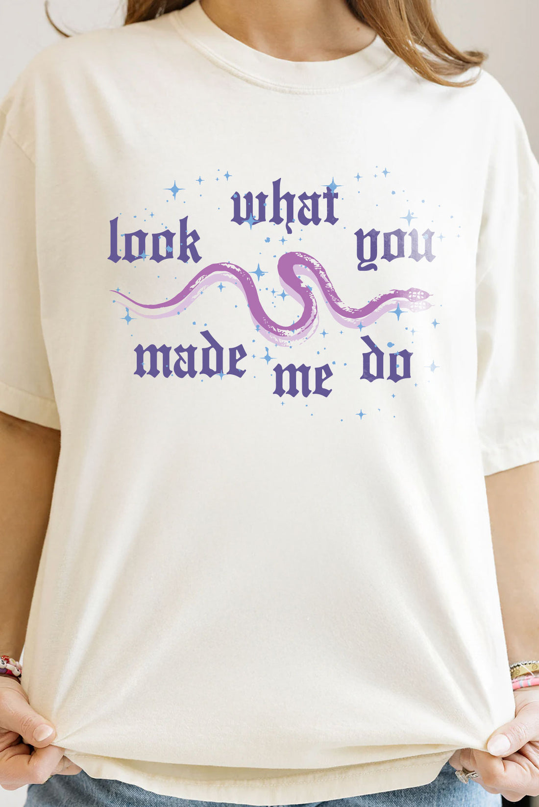 Look What You Made Me Do Tee in Ivory