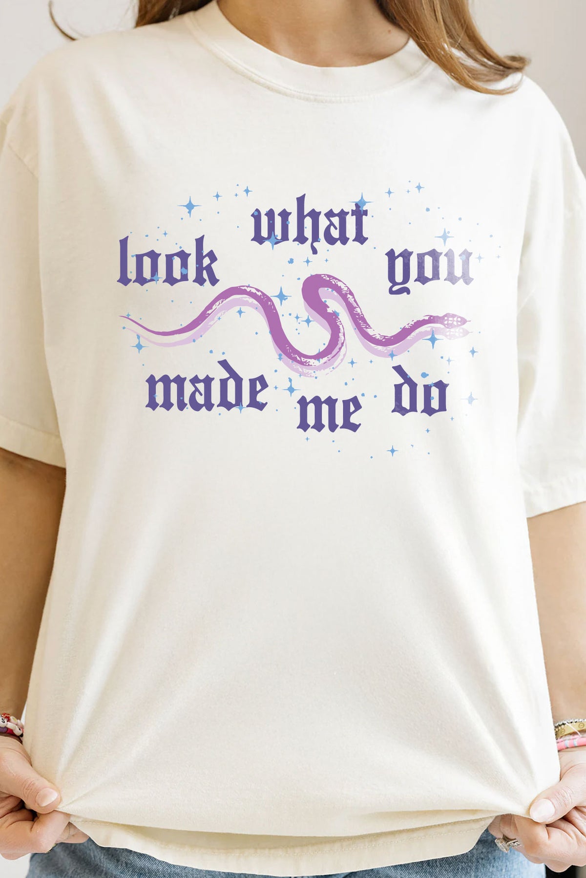 Look What You Made Me Do Tee in Ivory