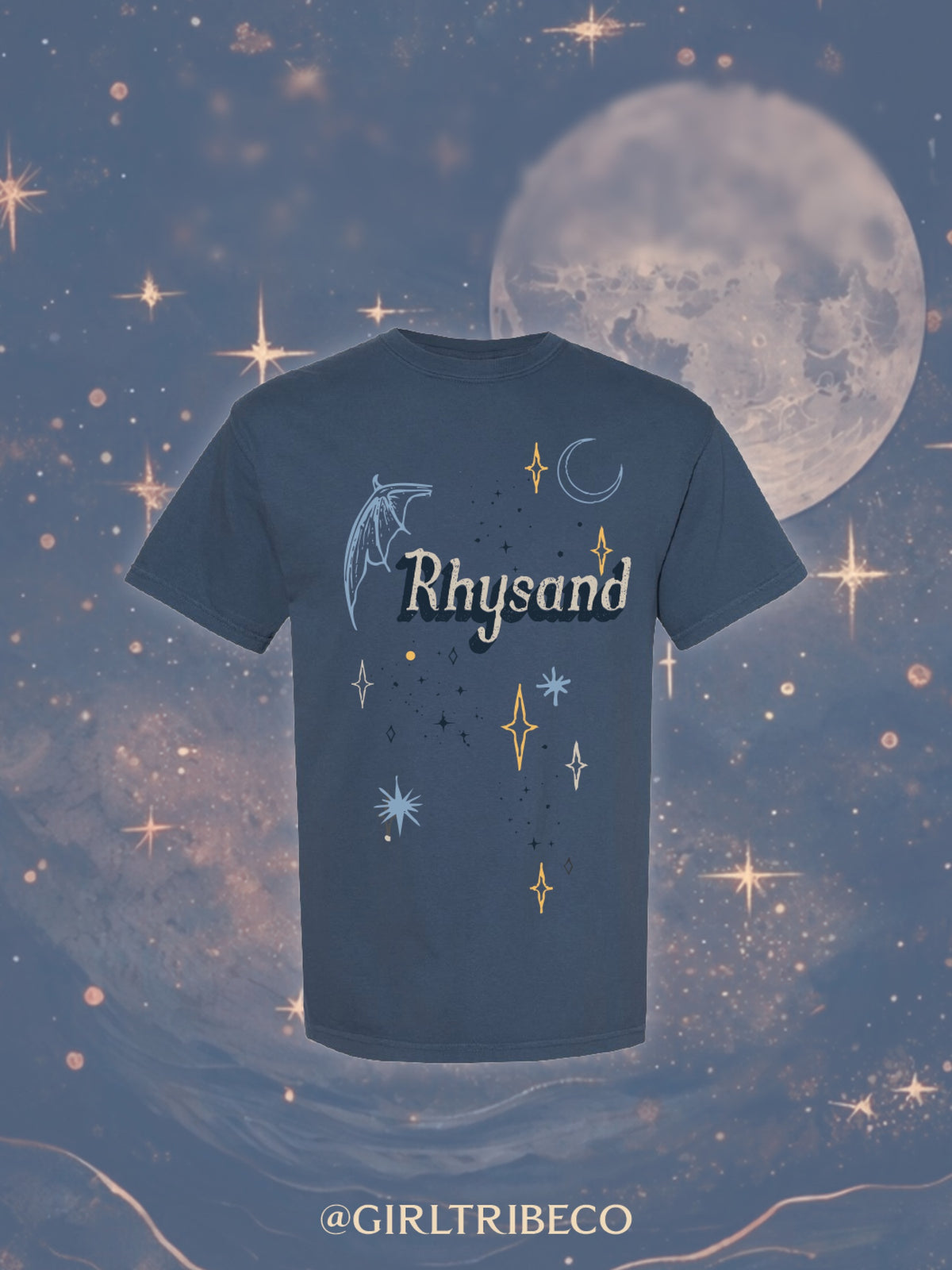 Rhysand Wings Shirt, fae-court romantasy book merch by Girl Tribe Co.
