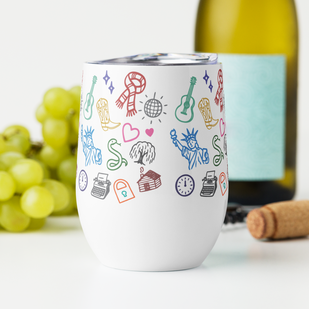 Miss Americana Charms Wine Tumbler