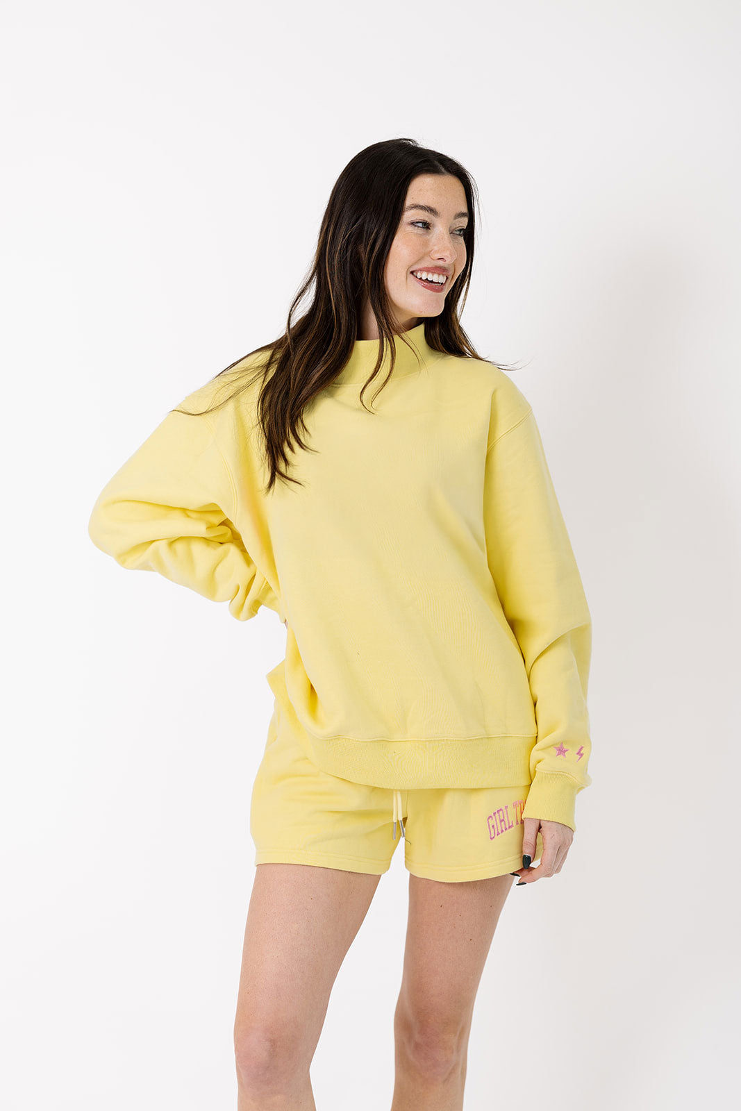 Girl Tribe Mock Neck in Yellow