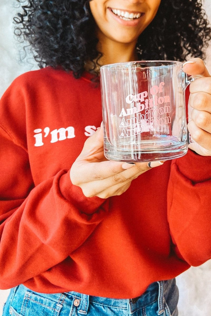 Cup Of Ambition Clear Mug - Girl Tribe Co.