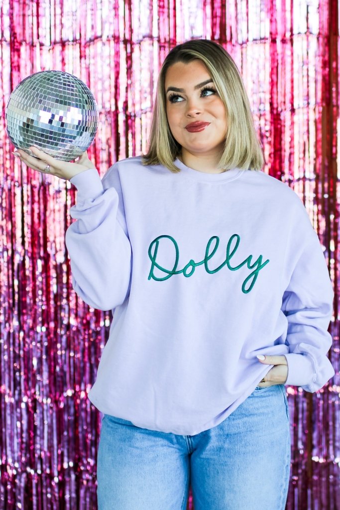 Dolly Stitch Sweatshirt in Orchid - Girl Tribe Co.