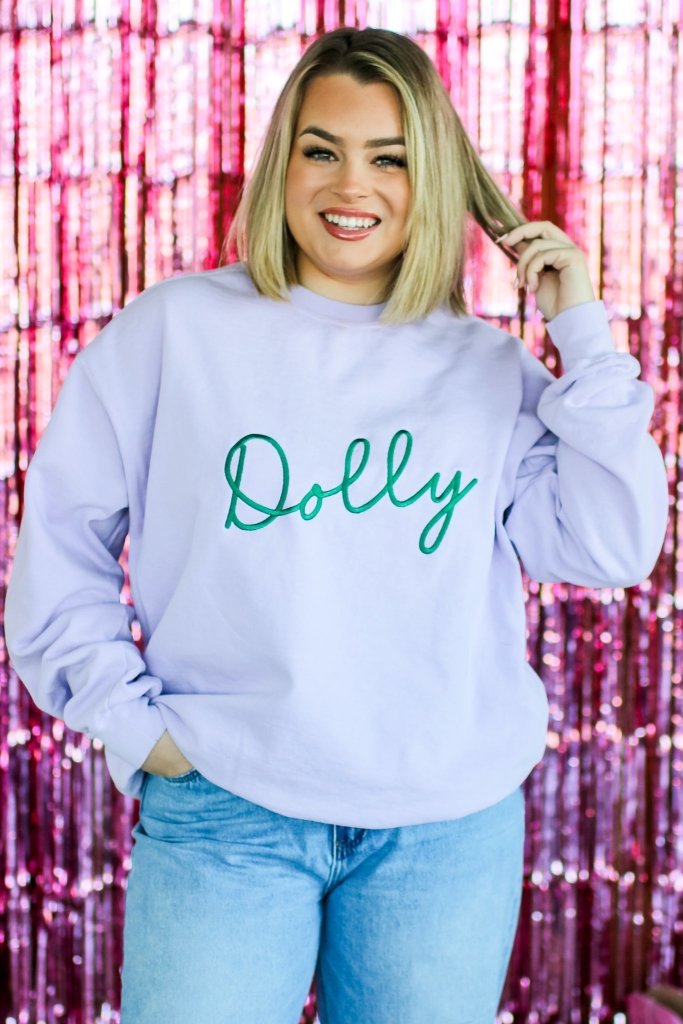 Dolly Stitch Sweatshirt in Orchid - Girl Tribe Co.