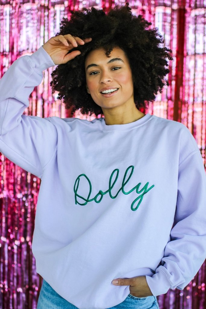 Dolly Stitch Sweatshirt in Orchid - Girl Tribe Co.
