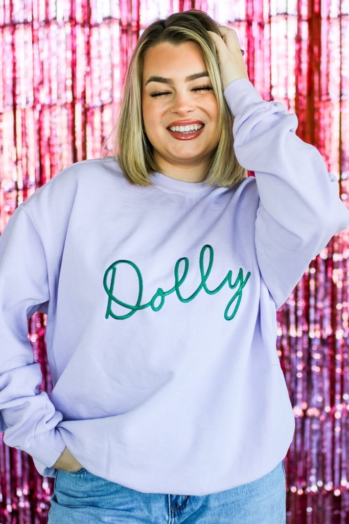 Dolly Stitch Sweatshirt in Orchid - Girl Tribe Co.