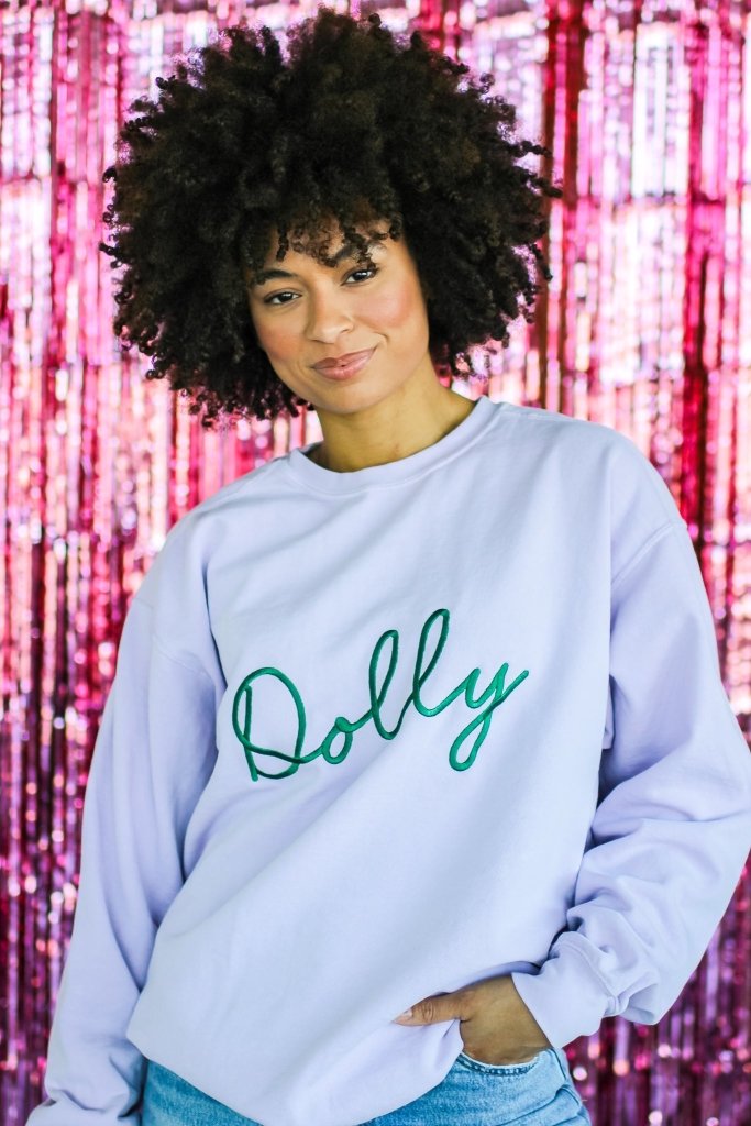 Dolly Stitch Sweatshirt in Orchid - Girl Tribe Co.