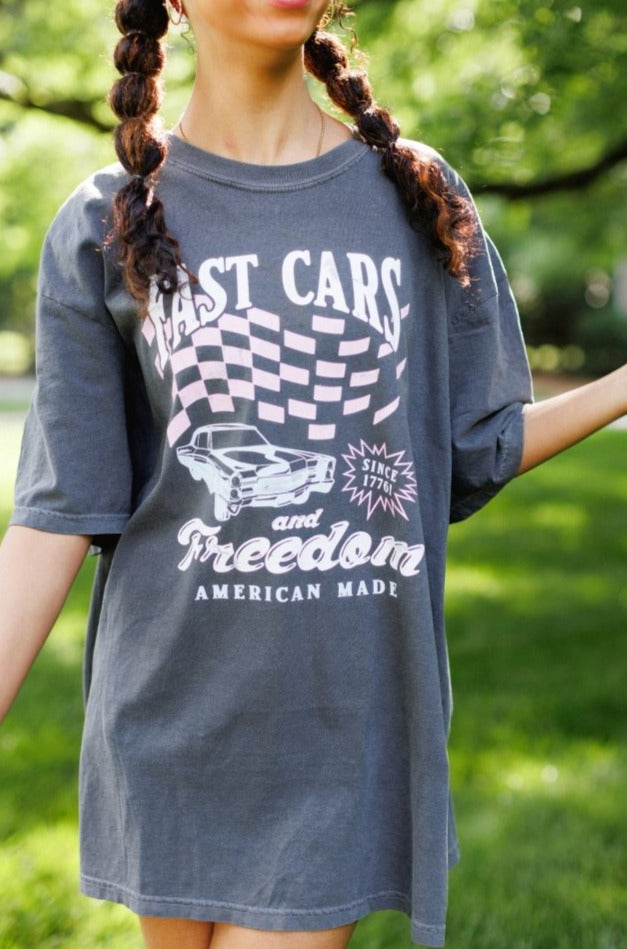 Girl Tribe Co. Made in America July 4th Collection - Fast Cars and Freedom Tee