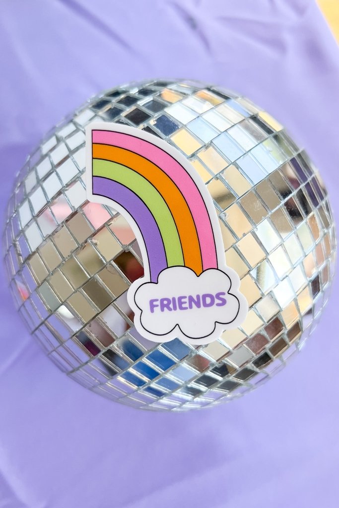 Rainbow Disco Ball Sticker