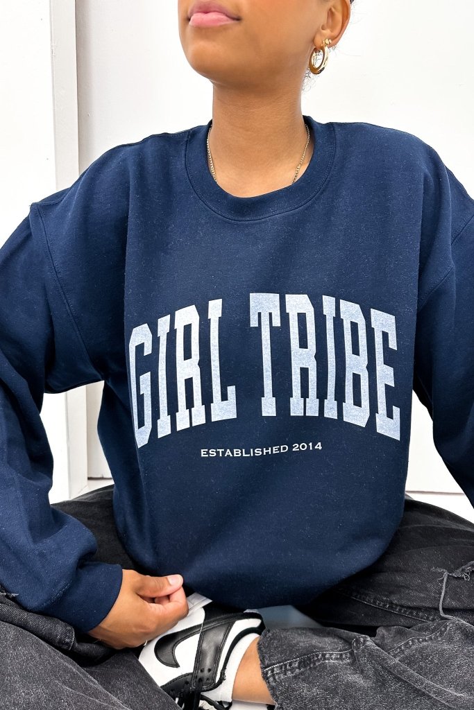 Girl Tribe Monochrome Sweatshirt in Navy - Girl Tribe Co.