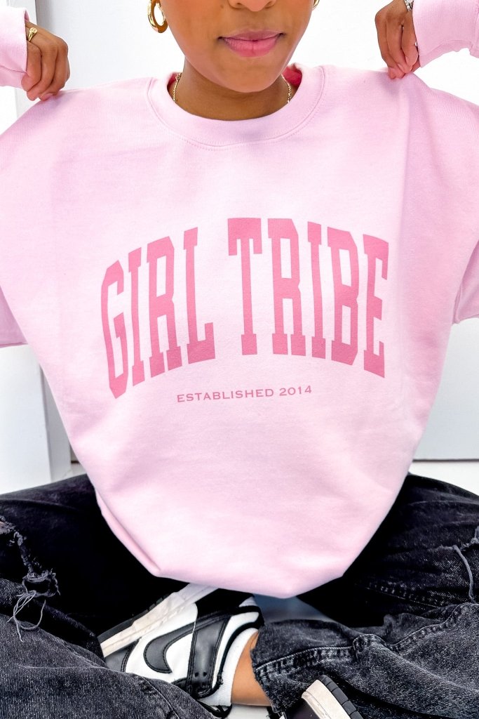 Girl Tribe Monochrome Sweatshirt in Pink - Girl Tribe Co.