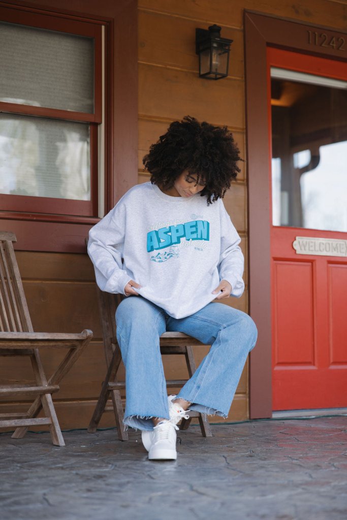 Greetings from Aspen Sweatshirt - Girl Tribe Co.