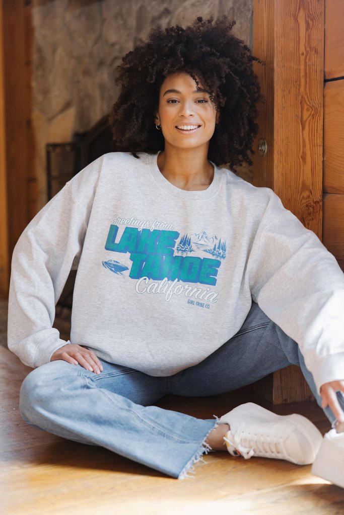 Greetings from Lake Tahoe Sweatshirt - Girl Tribe Co.