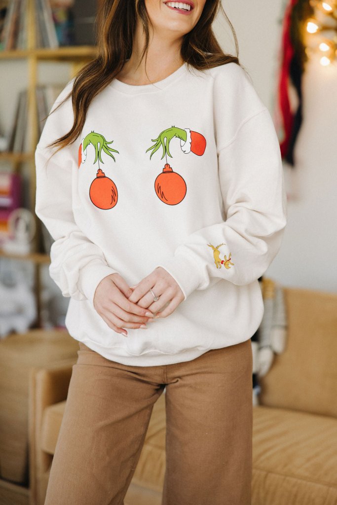 Grinch Ornament Sweatshirt - Girl Tribe Co.