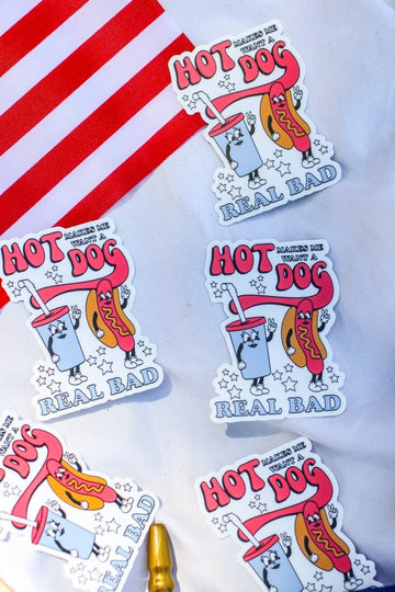 Legally Blonde Hot Dog Sticker - Girl Tribe Co.