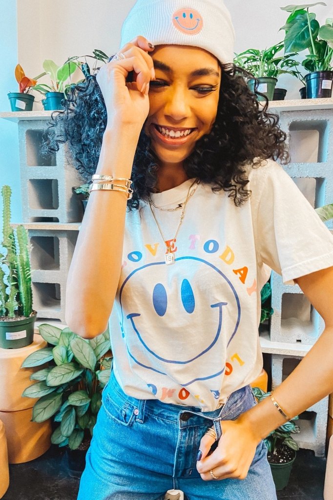 Love Today Smiley Face Tee - Girl Tribe Co.