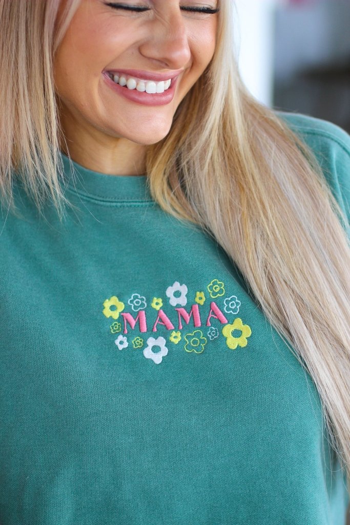 Mama Embroidery Sweatshirt - Girl Tribe Co.