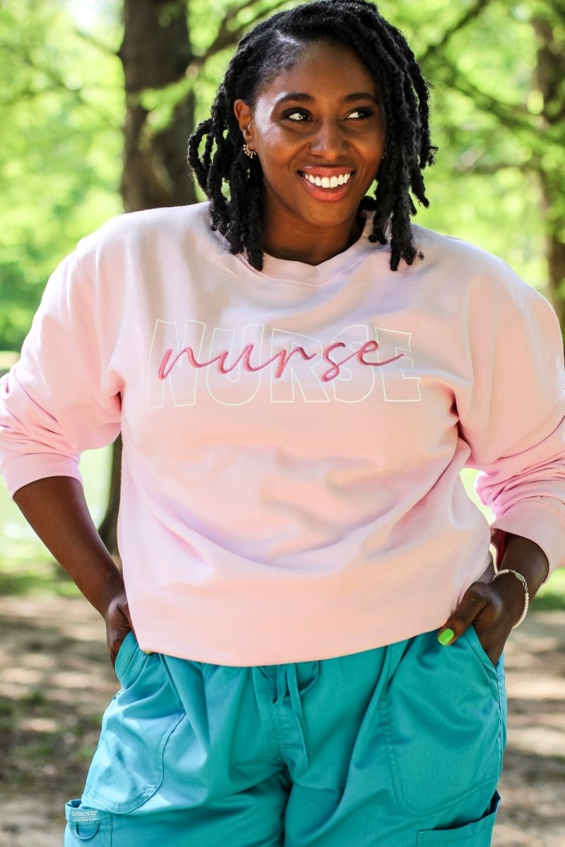 Nurse Embroidered Sweatshirt - Girl Tribe Co.