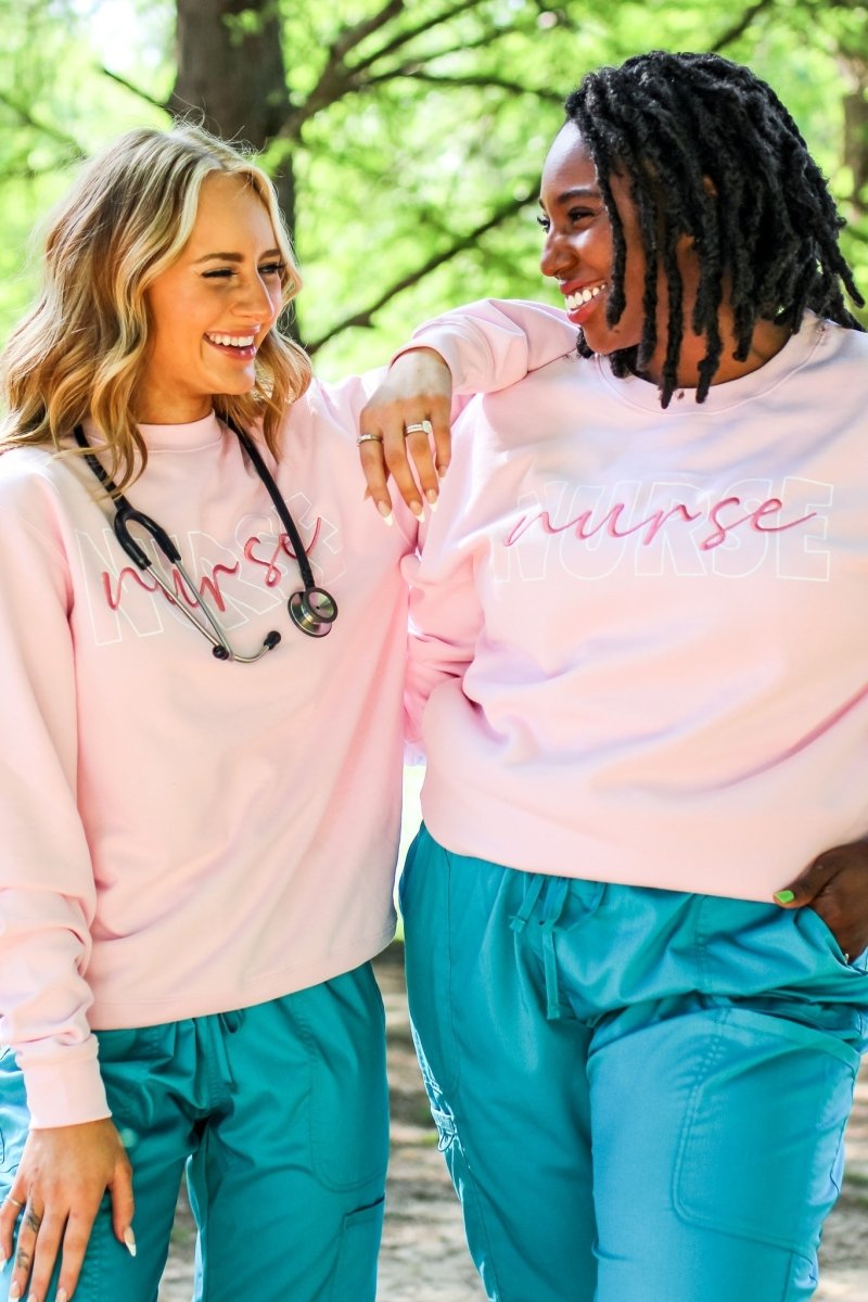 Nurse Embroidered Sweatshirt - Girl Tribe Co.