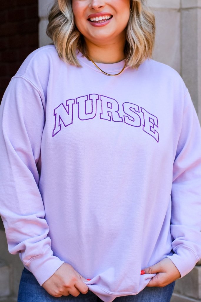 Nurse Grey Crewneck Sweatshirt - Girl Tribe Co.