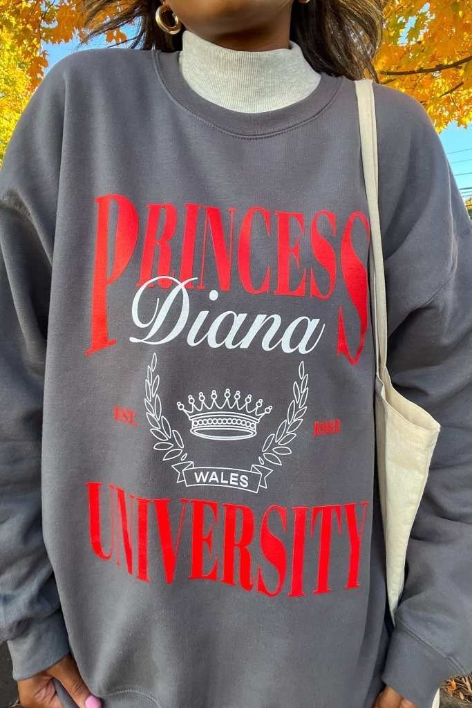 Princess Diana University Sweatshirt - Girl Tribe Co.