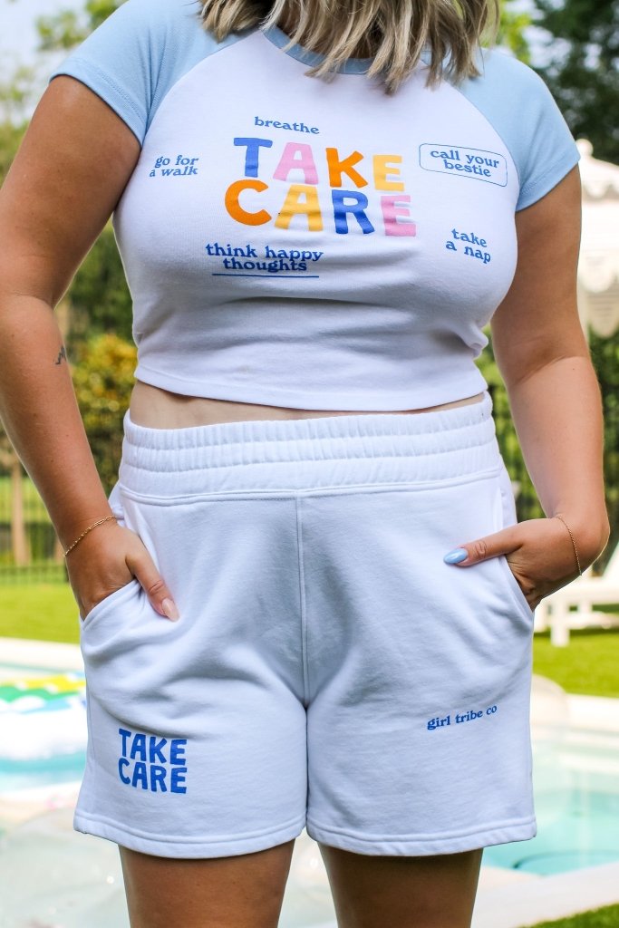 Take Care Sweat Shorts - Girl Tribe Co.
