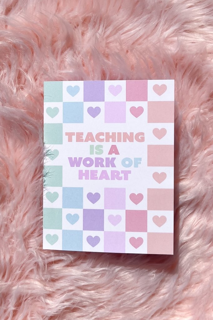 Teacher - Teacher Heart Card - Girl Tribe Co.