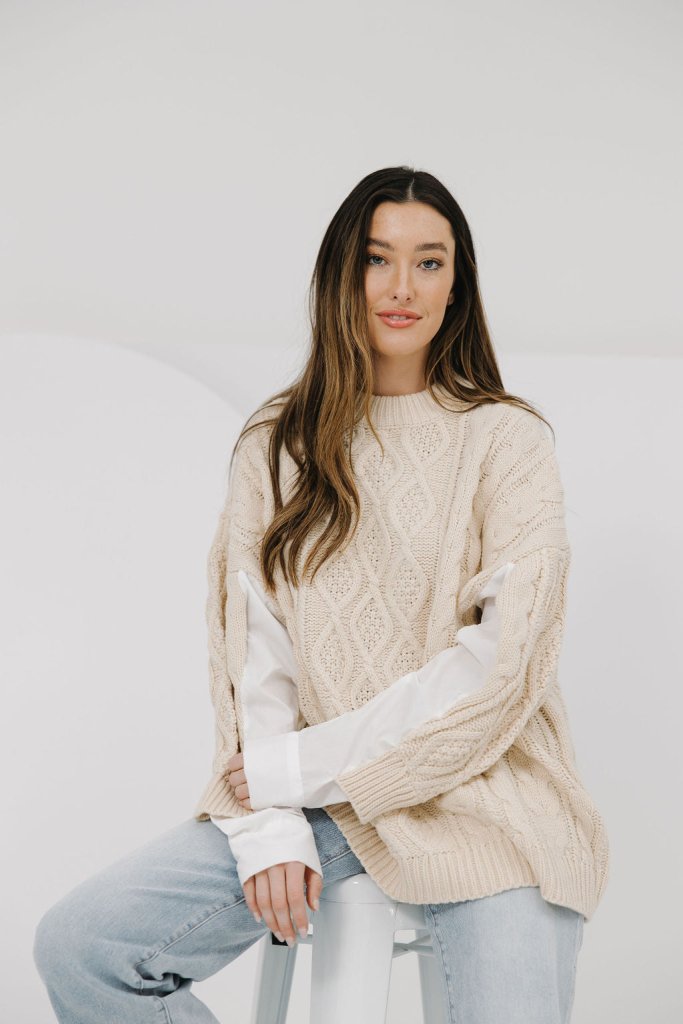 The Ivy Cream Tunic Sweater - Girl Tribe Co.