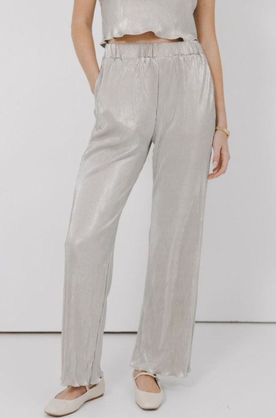 The Lizzie Metallic High Waisted Pant - Girl Tribe Co.